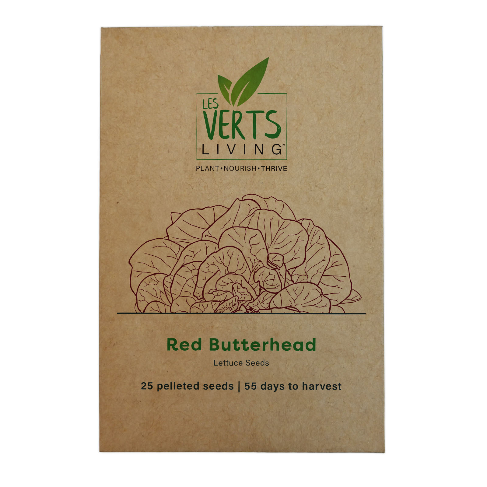 Red Butterhead lettuce Red Butterhead lettuce seed packaging